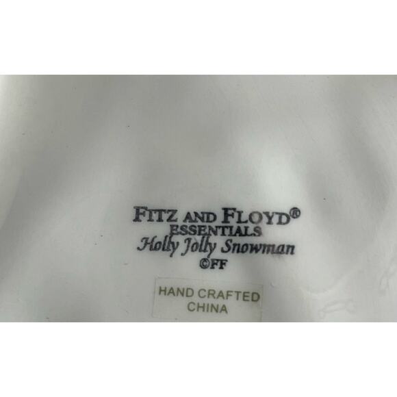 2004 Fitz and Floyd "Holly Jolly" Snowman Decorative  Plate - Picture 5 of 5